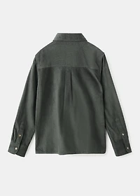 Regular-fit corduroy shirt