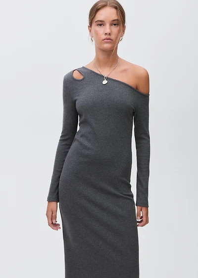 Long dress with cut-out