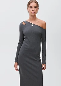 Long dress with cut-out