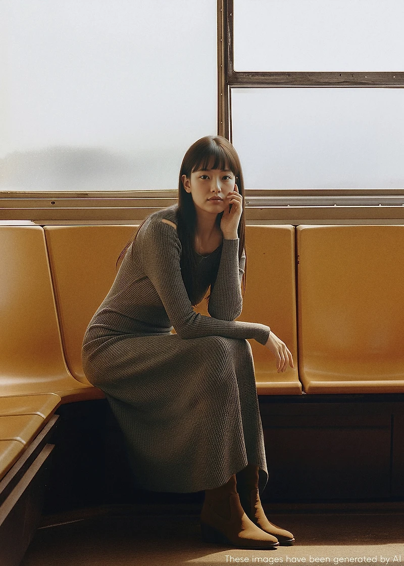 Long dress with cut-out