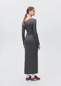 Long dress with cut-out