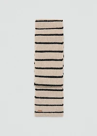 Striped knit scarf