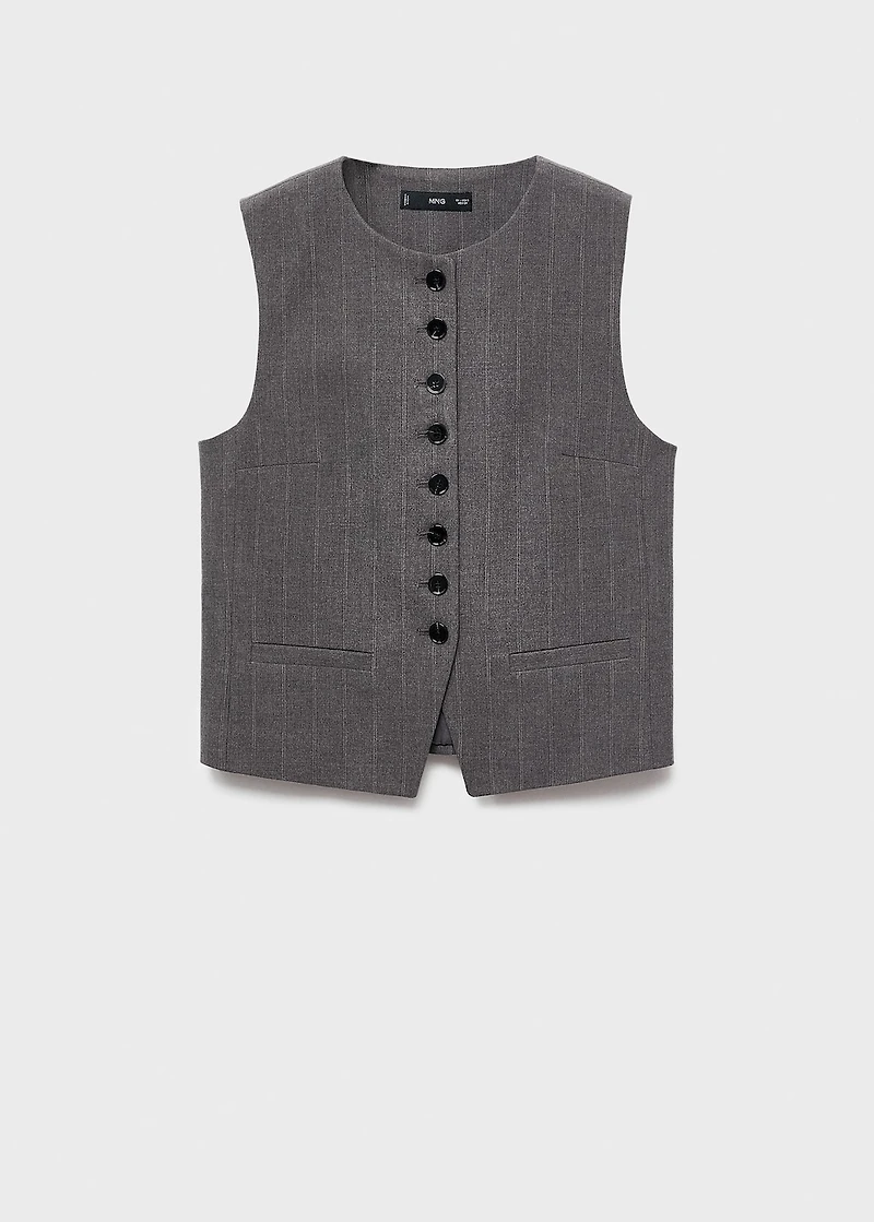 Suit vest with buttons