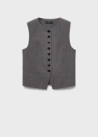 Suit vest with buttons
