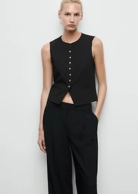 Suit vest with buttons