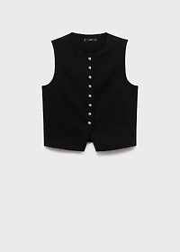 Suit vest with buttons