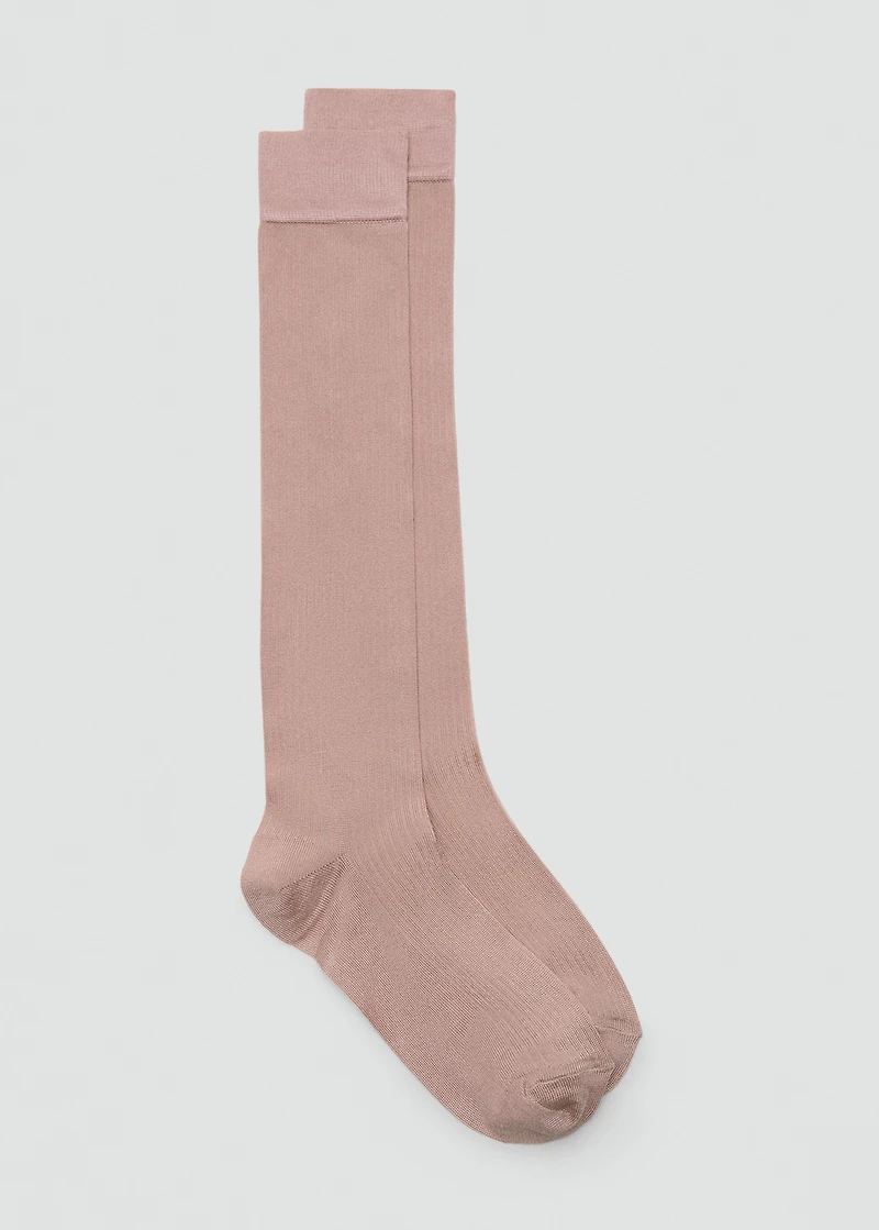 Long ribbed socks