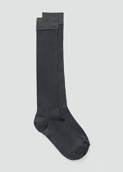 Long ribbed socks