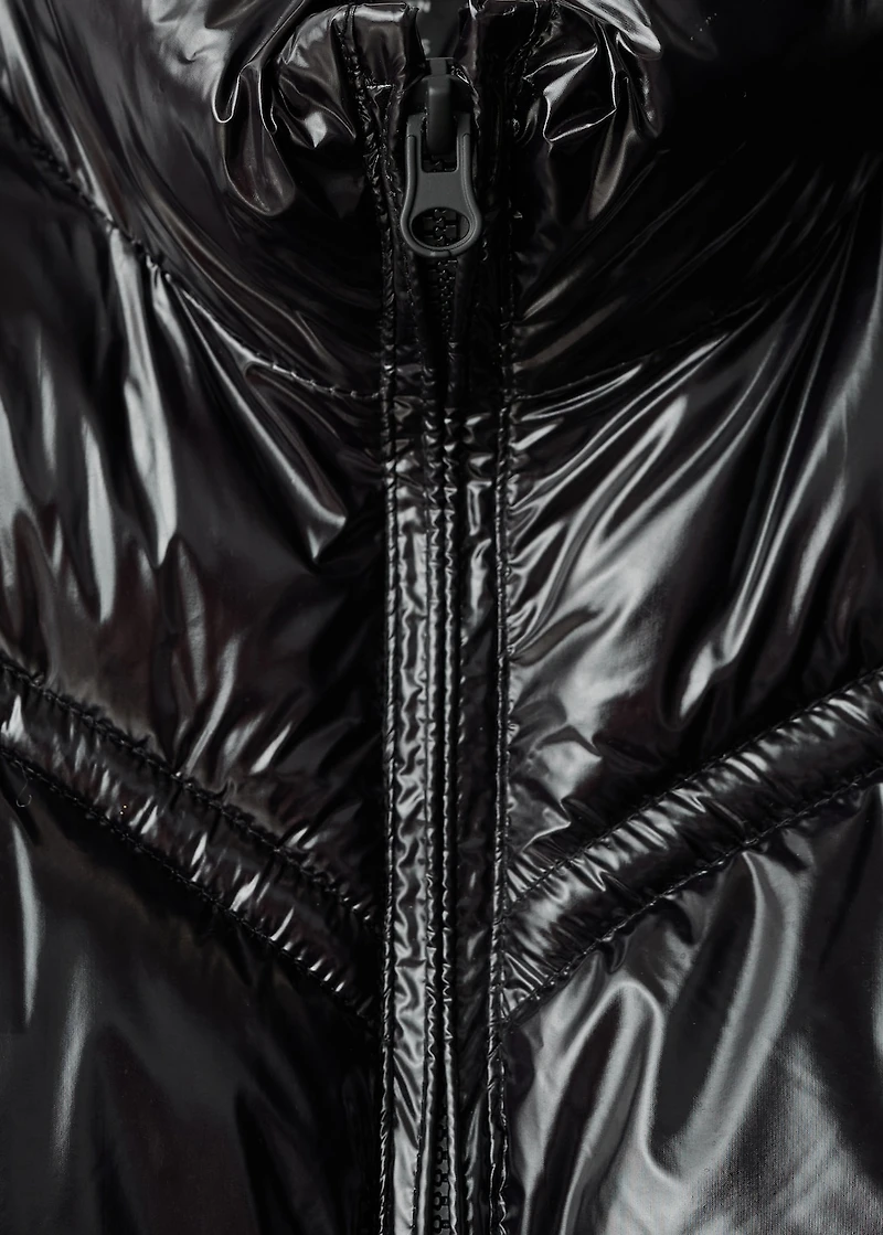 Shiny quilted anorak