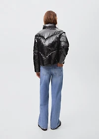 Shiny quilted anorak