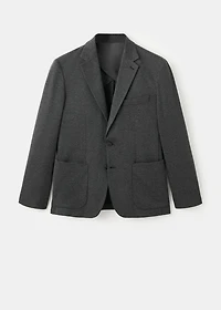 Slim fit microstructure blazer