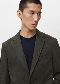 Slim fit microstructure blazer