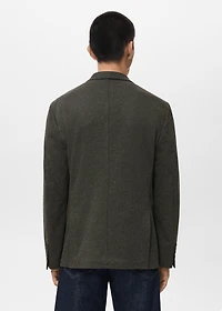 Slim fit microstructure blazer