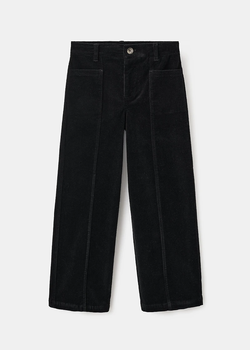 Straight-leg corduroy pants