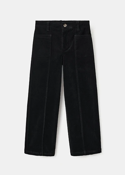 Straight-leg corduroy pants
