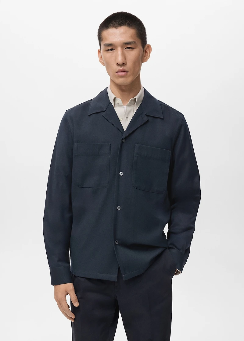 Regular-fit overshirt with pocket