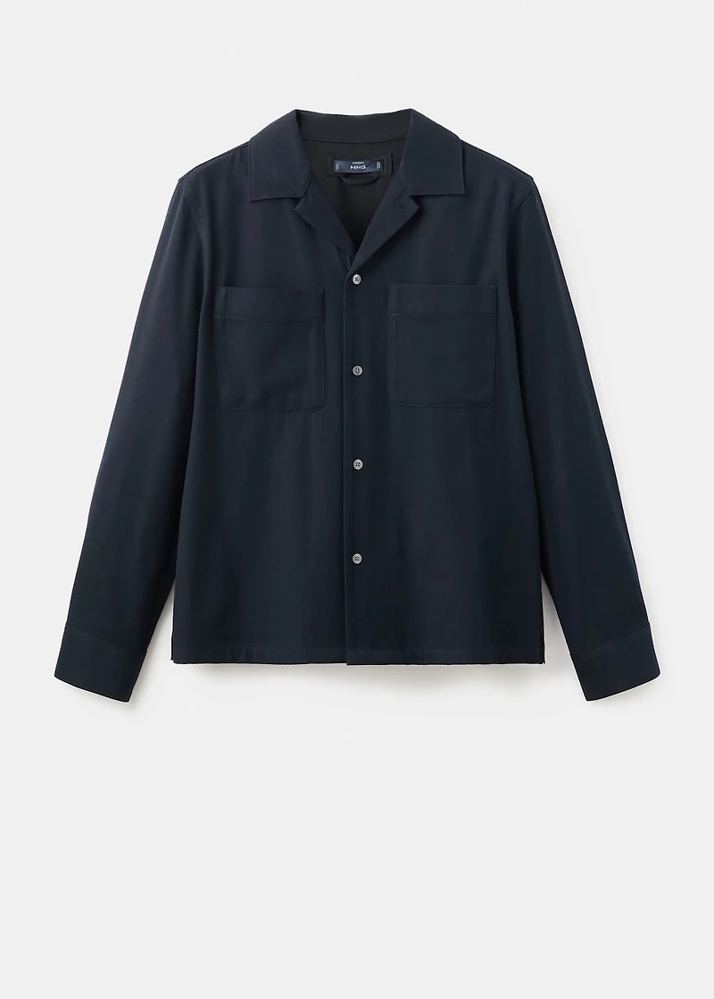 Regular-fit overshirt with pocket