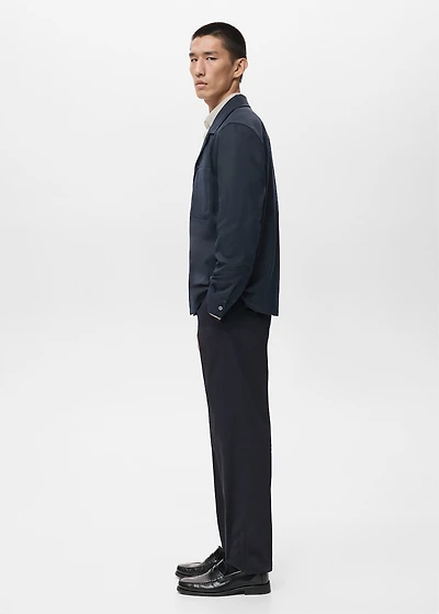 Regular-fit overshirt with pocket