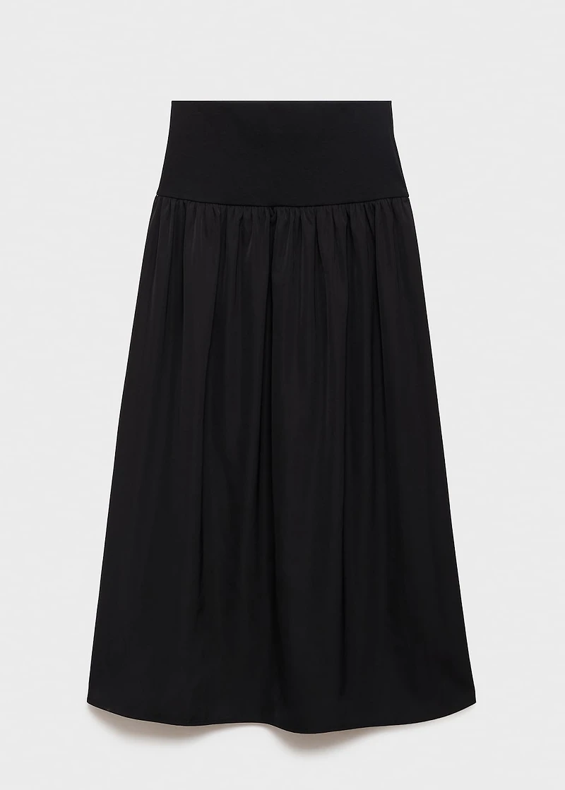 Gathered A-line skirt