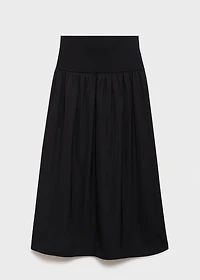 Gathered A-line skirt