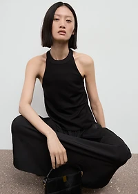 Gathered A-line skirt