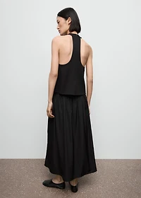 Gathered A-line skirt