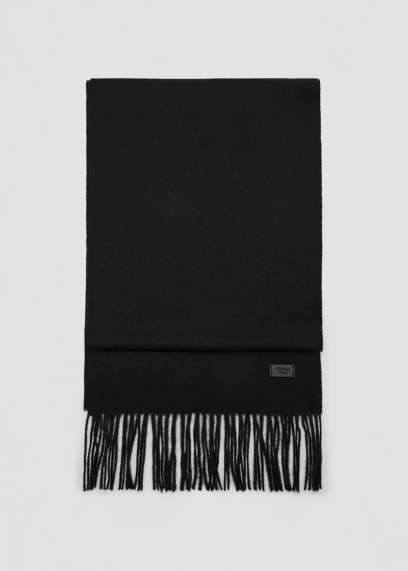 Plain fringed scarf