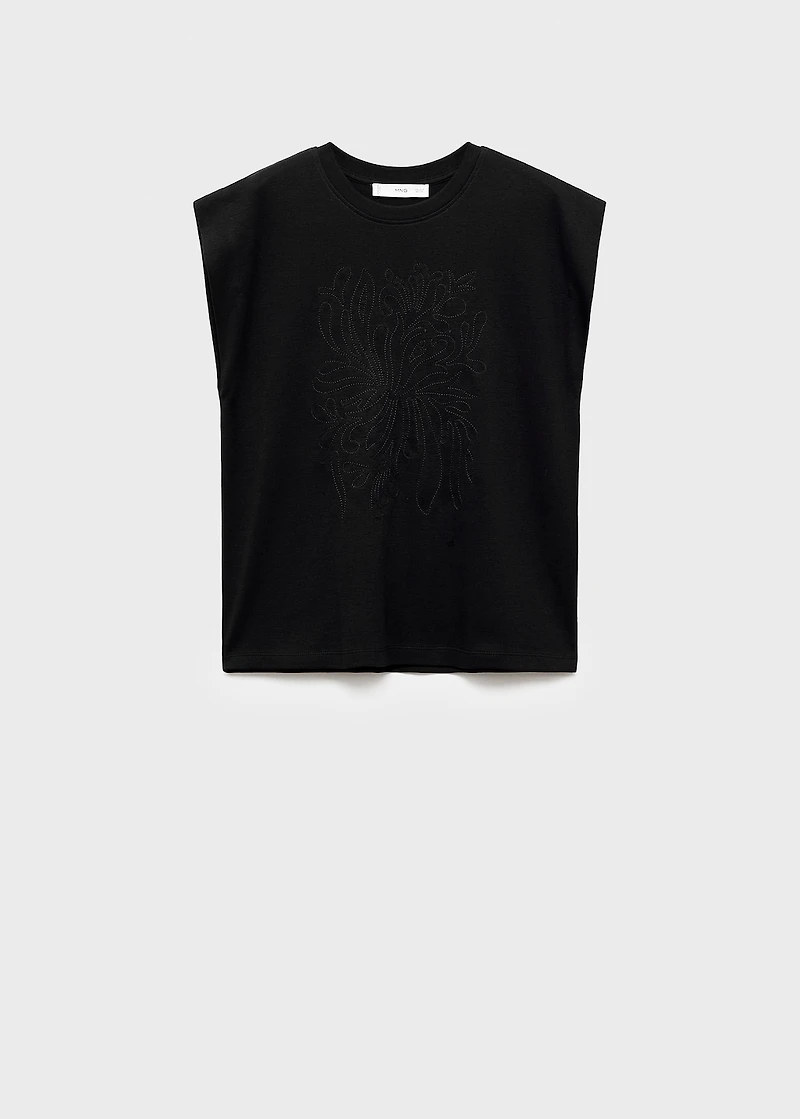 Cotton sleeveless t-shirt