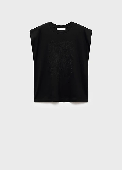 Cotton sleeveless t-shirt