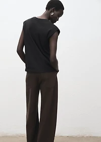 Cotton sleeveless t-shirt