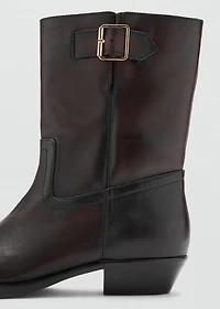 Buckle ankle boots