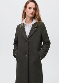 Checked overcoat
