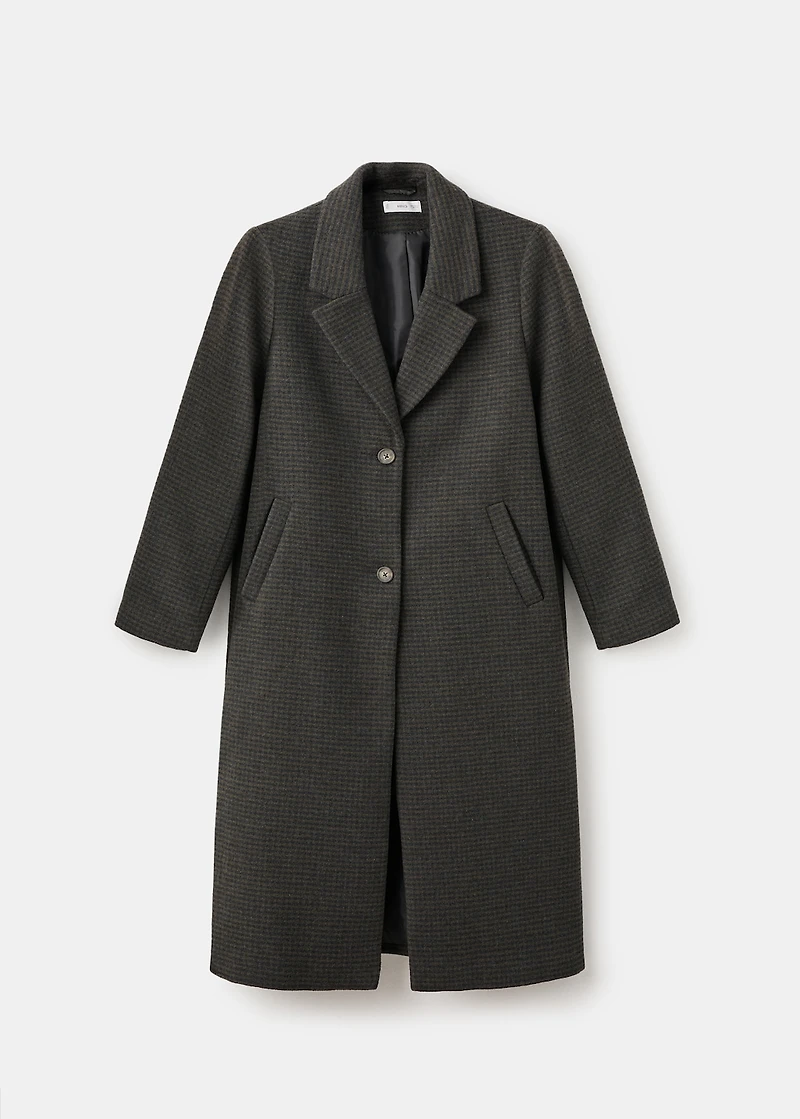 Checked overcoat