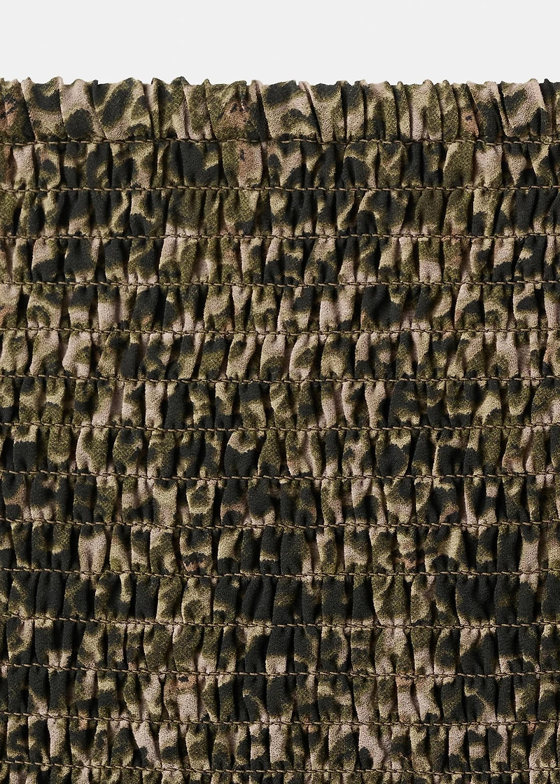 Printed skirt with ruffles