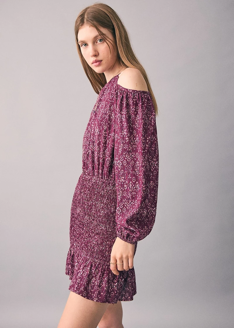 Lurex dress with cut-out