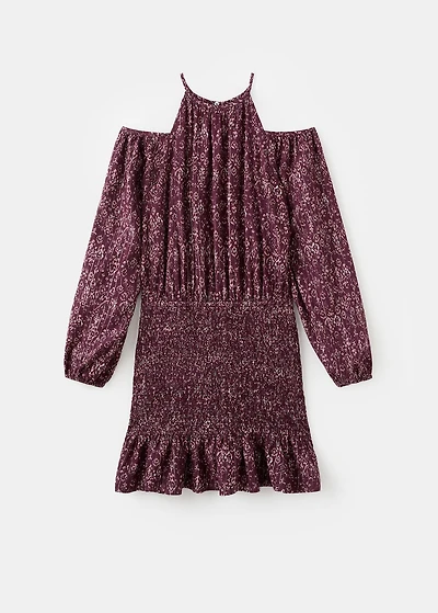 Lurex dress with cut-out