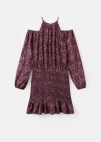 Lurex dress with cut-out