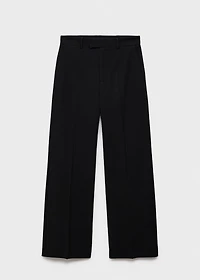 Mid-rise cropped straight-leg pants