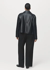 Mid-rise cropped straight-leg pants