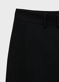 Mid-rise cropped straight-leg pants
