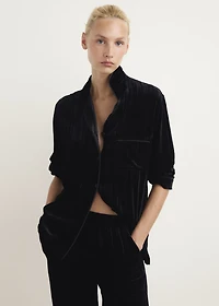 Silk velvet shirt