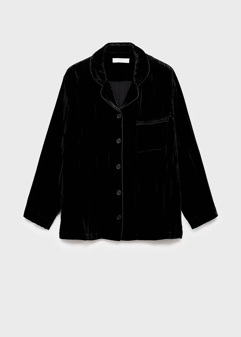 Silk velvet shirt