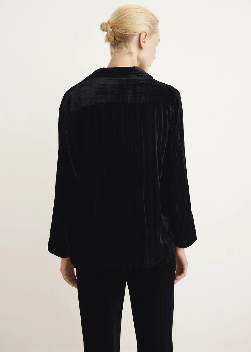 Silk velvet shirt