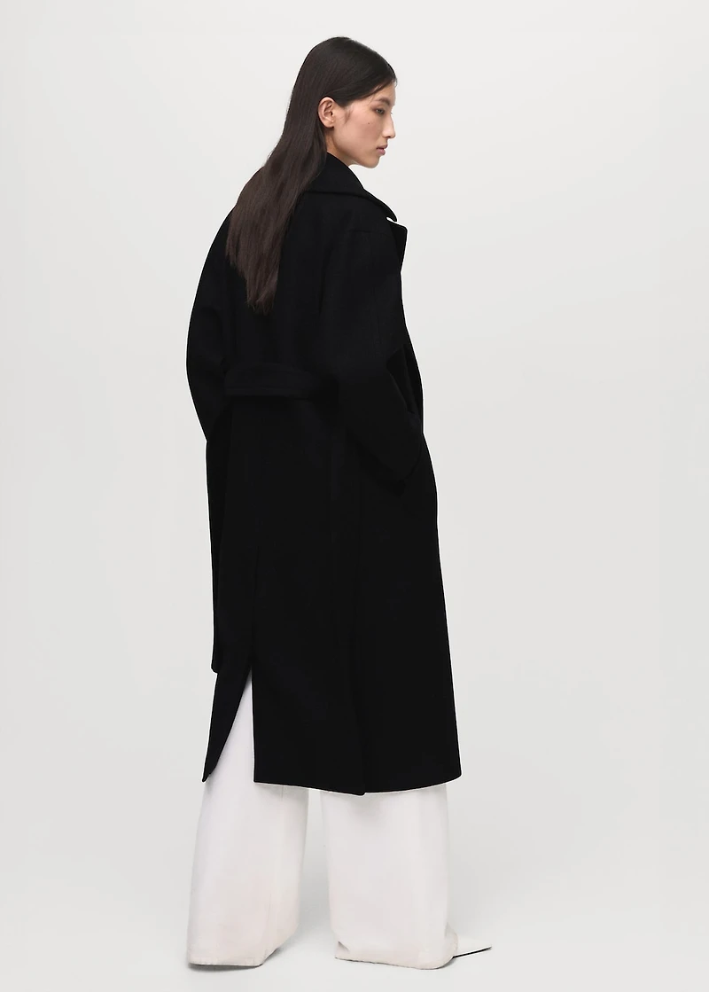 Manteco wool coat with belt
