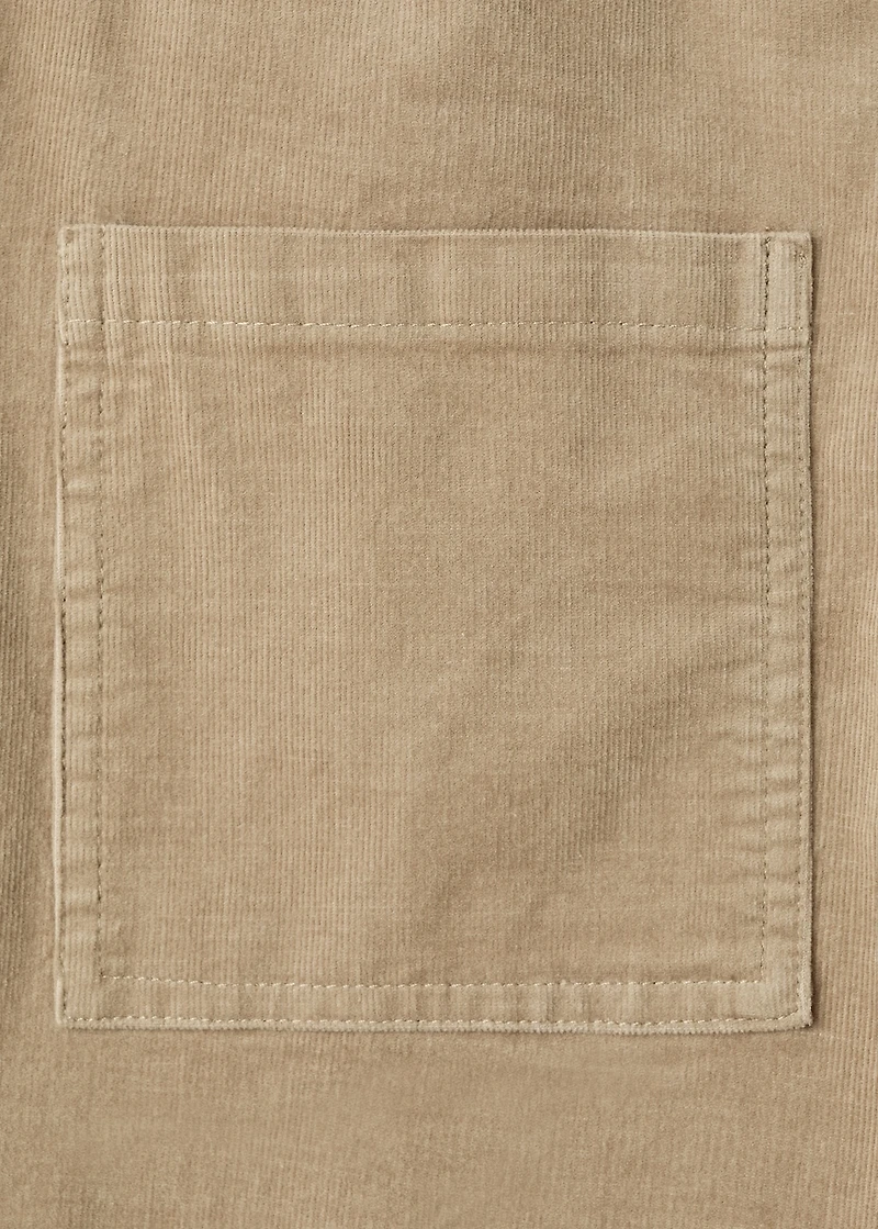 Micro-corduroy culotte trousers