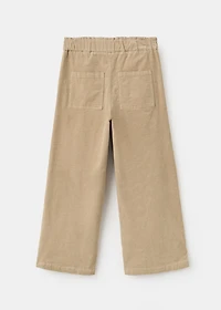 Micro-corduroy culotte trousers