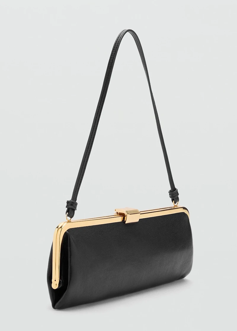 Metallic clutch handbag