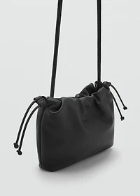 Faux-leather bucket handbag