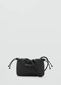 Faux-leather bucket handbag