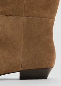 High-leg suede boots